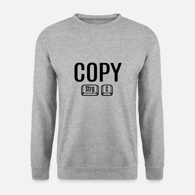 Vater Mutter Kind Kopie Zwillinge Geschenkidee Fun - Unisex Pullover - Weißgrau meliert