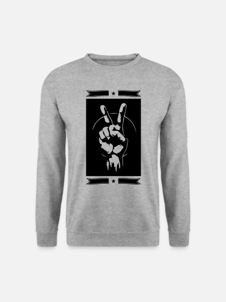 Peace Hand Sign Peace - Unisex Sweatshirt - salt & pepper