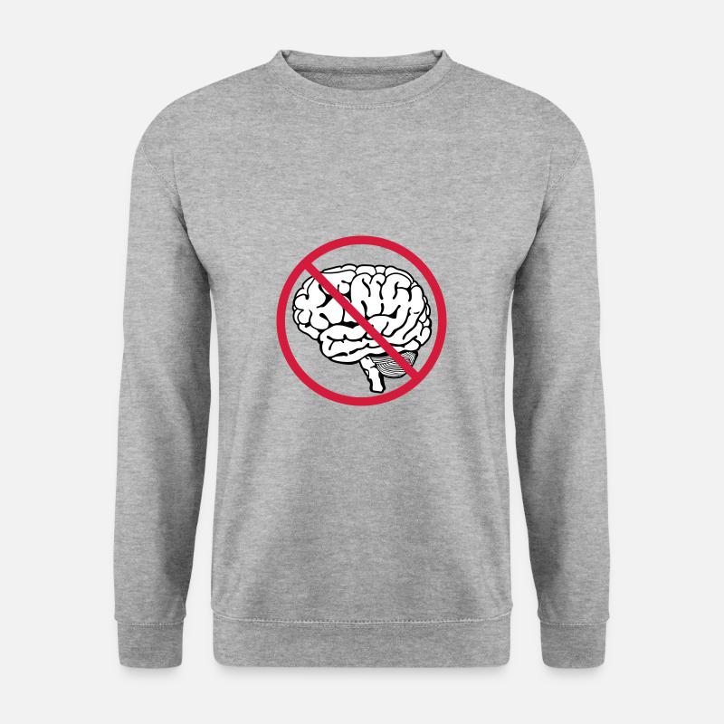 no brain - Unisex Sweatshirt - salt & pepper