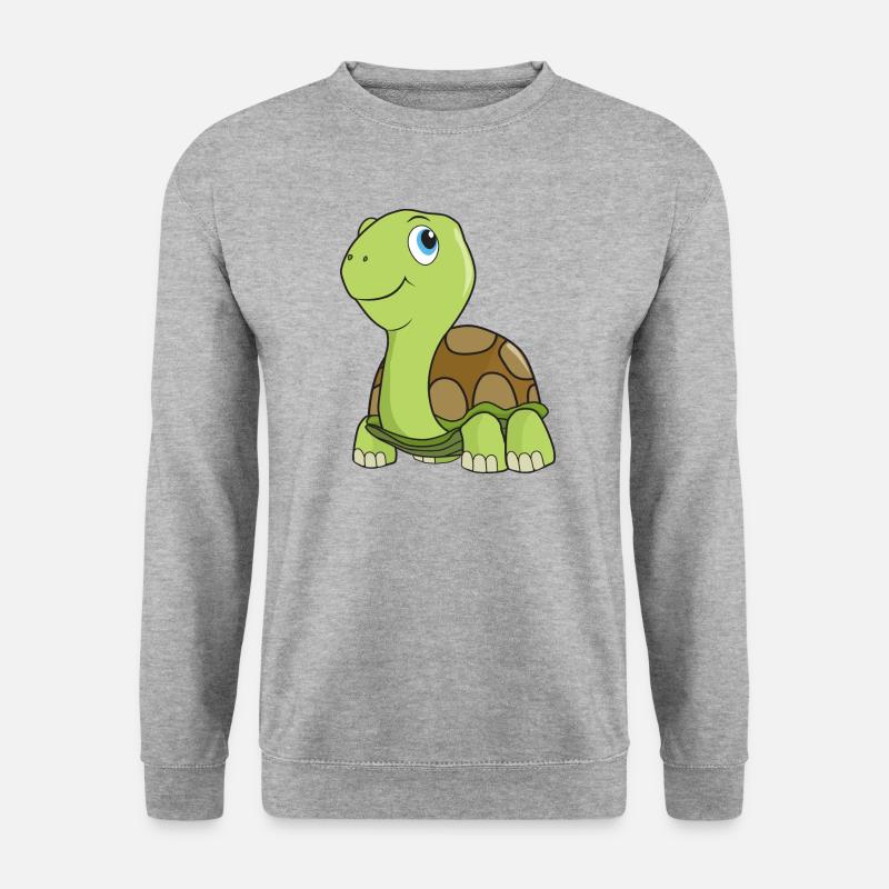 Schildkröte - Unisex Pullover - Weißgrau meliert
