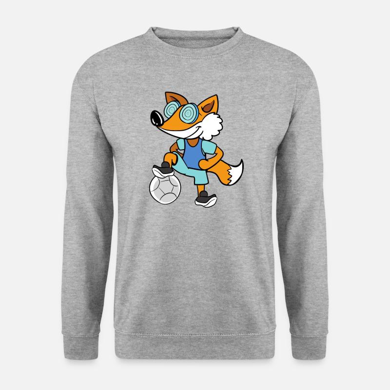 Fuchs - Unisex Pullover - Weißgrau meliert