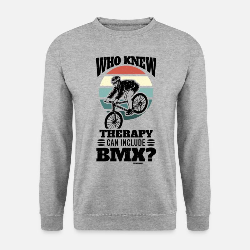 lustiger BMX Spruch - Unisex Pullover - Weißgrau meliert