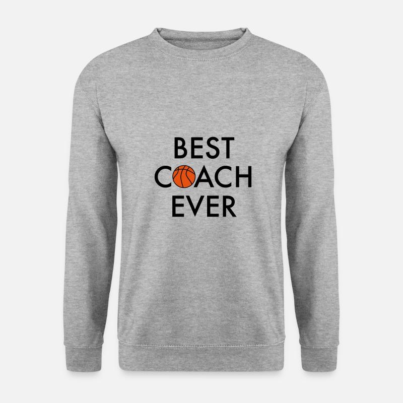 Best Basketball Coach - Unisex Pullover - Weißgrau meliert