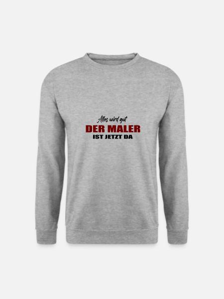 Maler - Unisex Pullover - Weißgrau meliert
