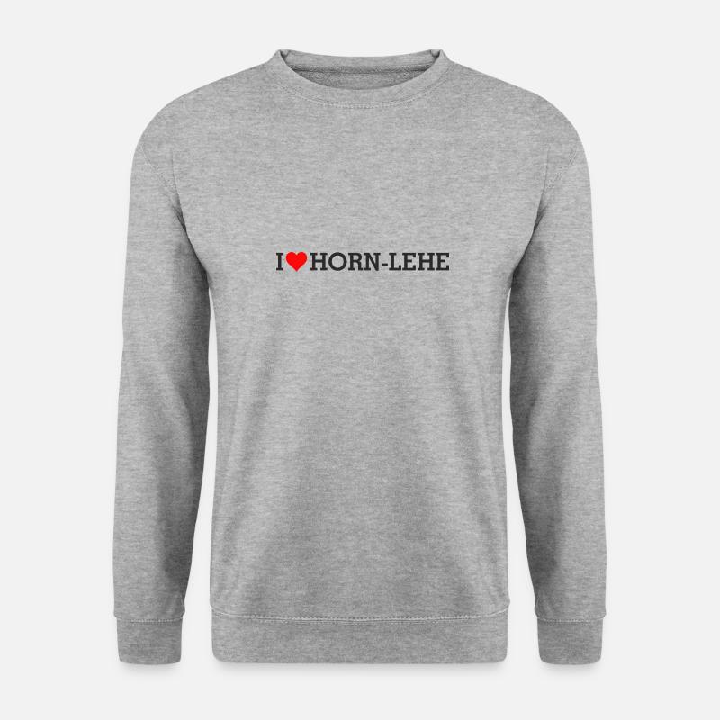 I LOVE BREMEN HORN LEHE B - Unisex Pullover - Weißgrau meliert