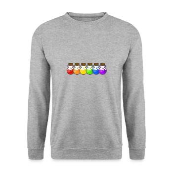 Pride Gamer LGBT+ compact - Unisex Sweatshirt - salt & pepper - Front - Alina (178cm) & Michal (187cm)
