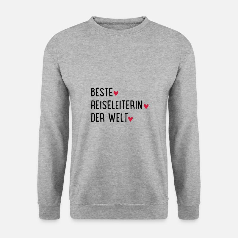 beste reiseleiterin - Unisex Pullover - Weißgrau meliert