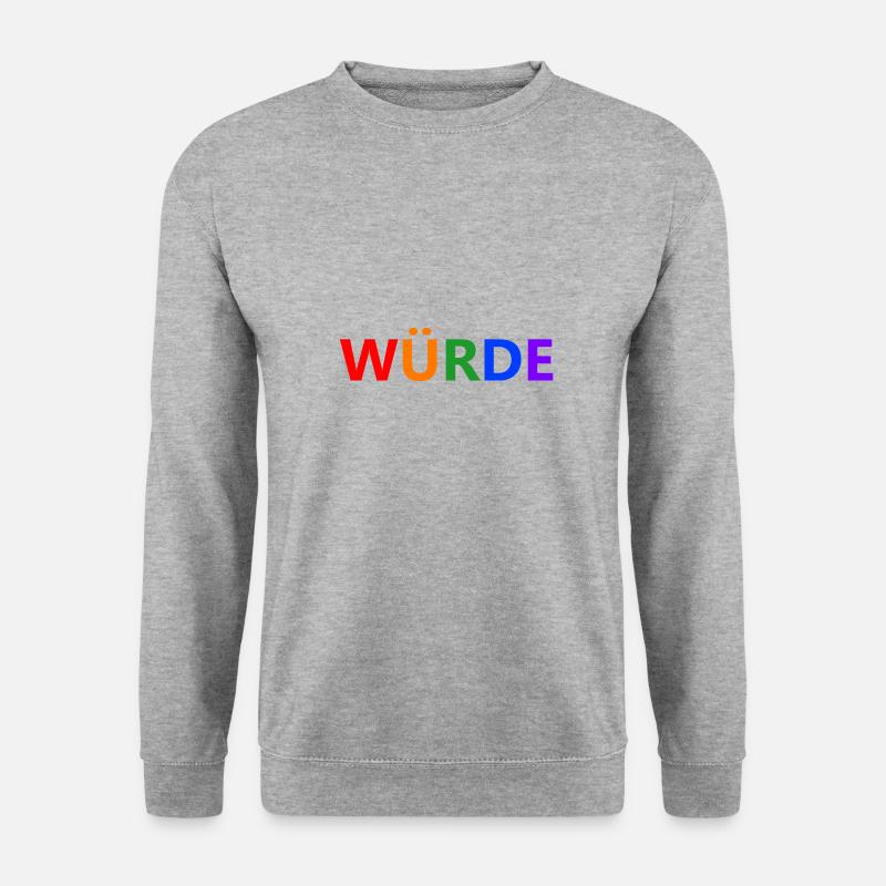 WÜRDE - Unisex Pullover - Weißgrau meliert