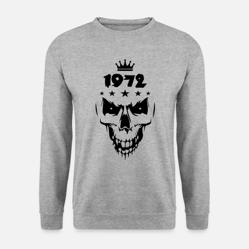 1972 Totenkopf - Unisex Pullover - Weißgrau meliert