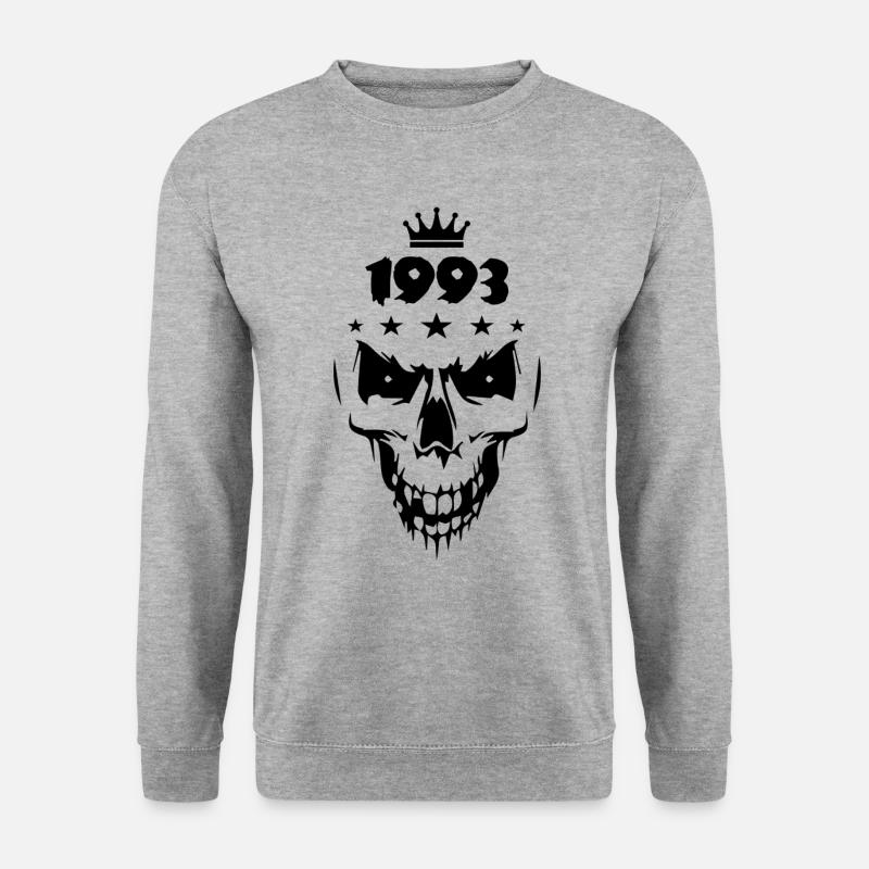 1993 Totenkopf - Unisex Pullover - Weißgrau meliert