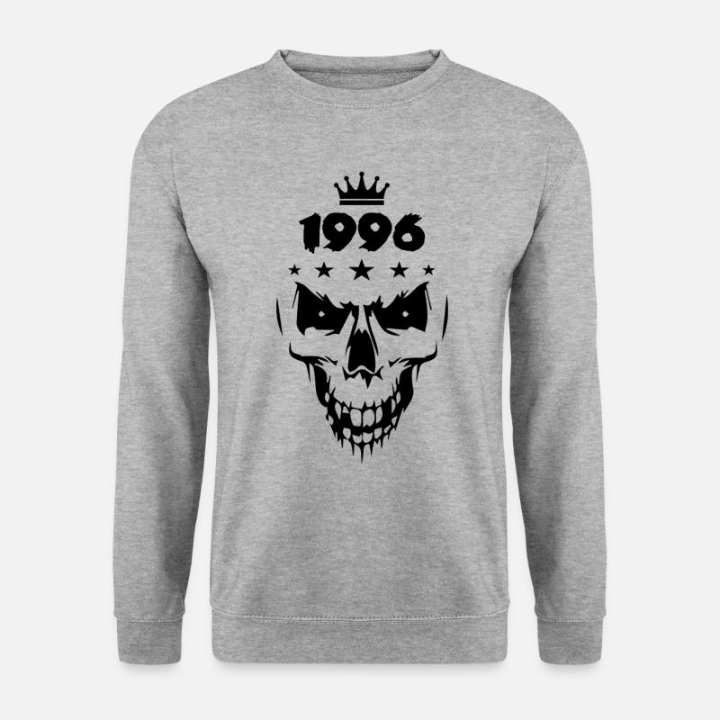 1996 Totenkopf - Unisex Pullover - Weißgrau meliert