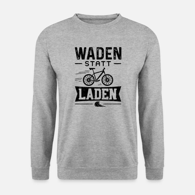 Waden Statt Laden - Fahrrad - Unisex Pullover - Weißgrau meliert