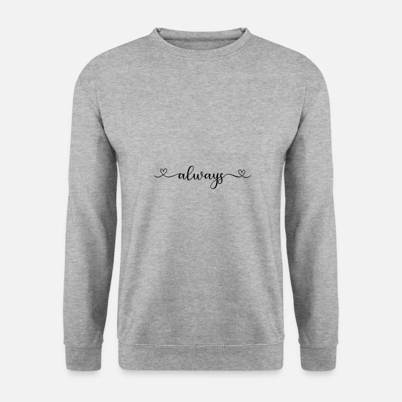 always - Unisex Pullover - Weißgrau meliert