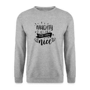 cadeau du Père Noël Père Noël truand - Sweat-shirt Unisexe - gris chiné - Devant - Alina (178cm) & Michal (187cm)