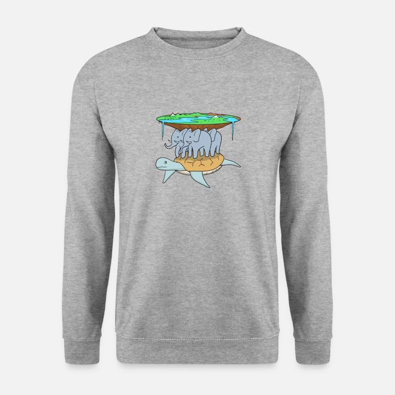 Mythologie Weltbild unserer Vorfahren Schildkröte - Unisex Pullover - Weißgrau meliert