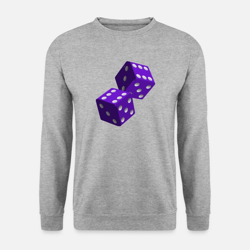 Cube purple with white numbers - Unisex Sweatshirt - salt & pepper