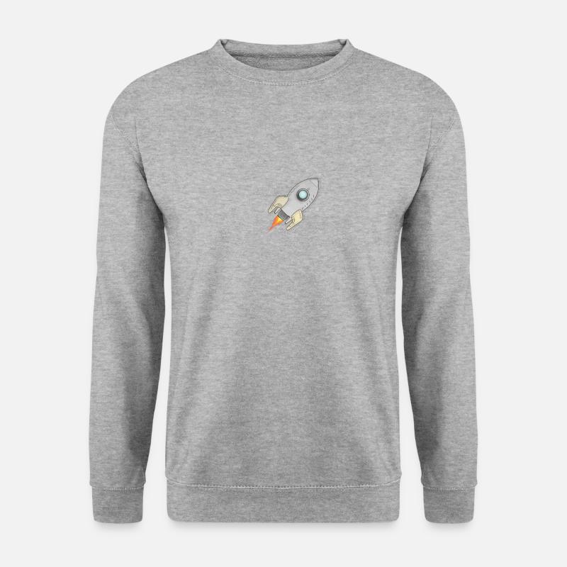 Rakete - Unisex Pullover - Weißgrau meliert