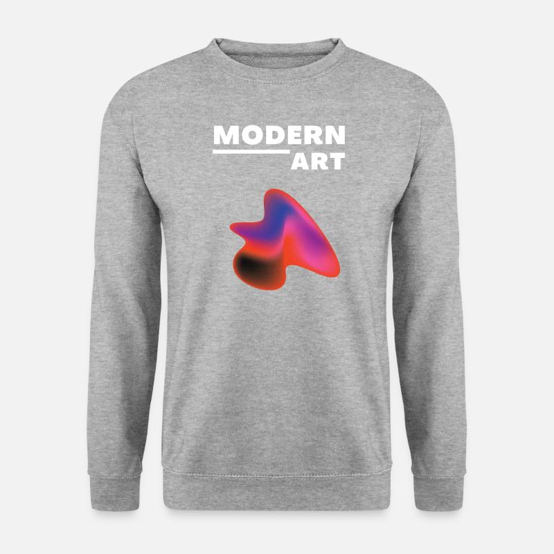 MODERN ART - Unisex Pullover - Weißgrau meliert