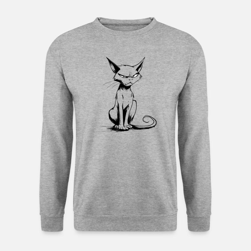 Grim Cat - Unisex Sweatshirt - salt & pepper