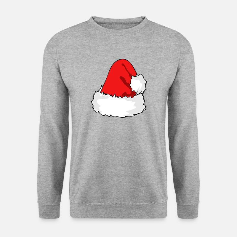 Weihnachtshut - Unisex Pullover - Weißgrau meliert