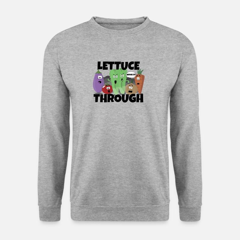 durch Salat - Unisex Pullover - Weißgrau meliert