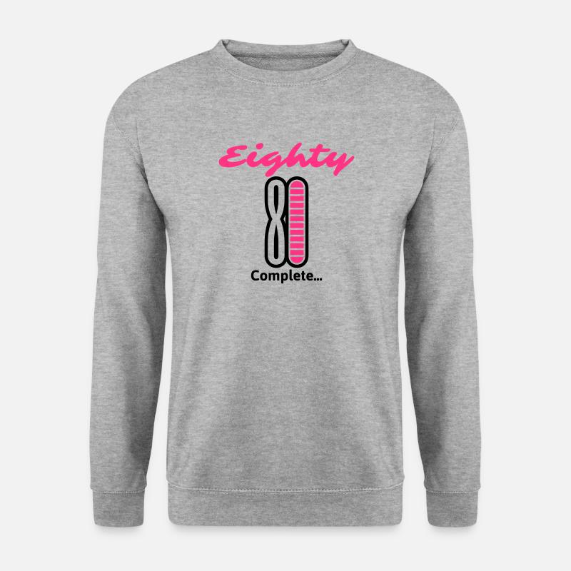 Eighty Complete... - Unisex Pullover - Weißgrau meliert
