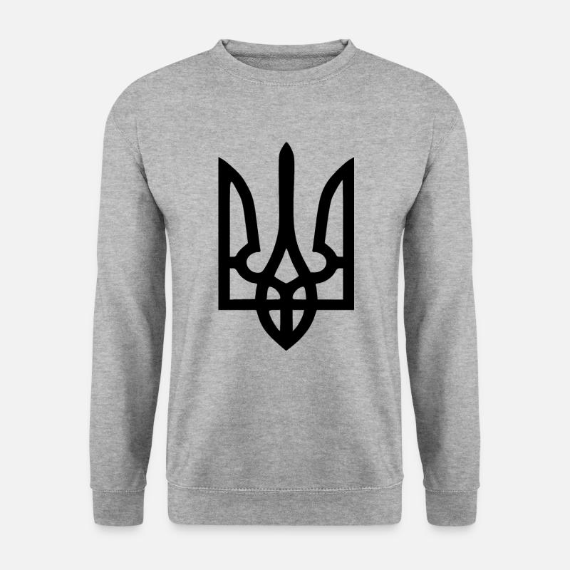 Ukraine - Unisex Pullover - Weißgrau meliert