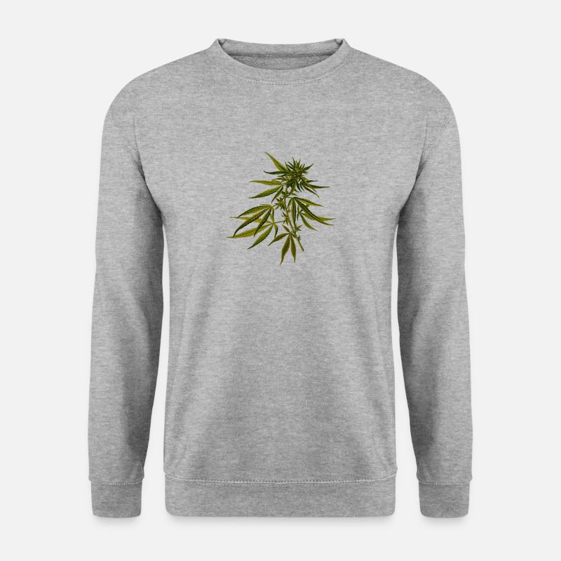 Cannabis - Unisex Pullover - Weißgrau meliert
