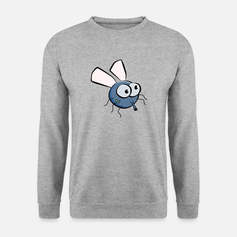 Fliege - Unisex Pullover - Weißgrau meliert