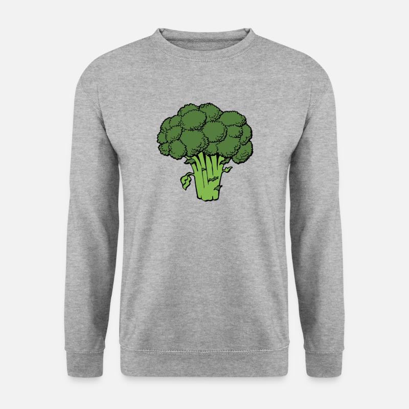 broccoli - Unisex Pullover - Weißgrau meliert