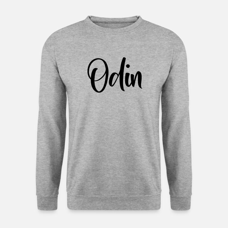 Name - Odin - Unisex Pullover - Weißgrau meliert