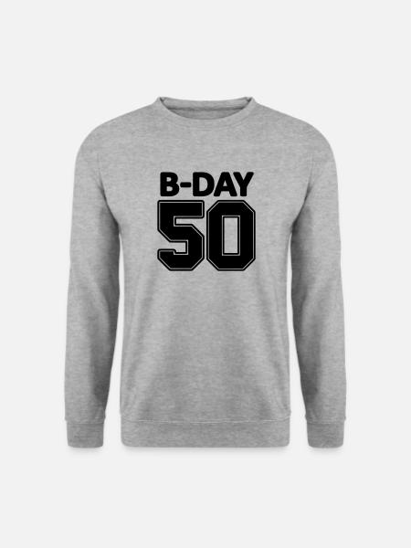 50 år spesiell bursdagsgave nummer nummer - Unisex sweater - hvidgrå meleret