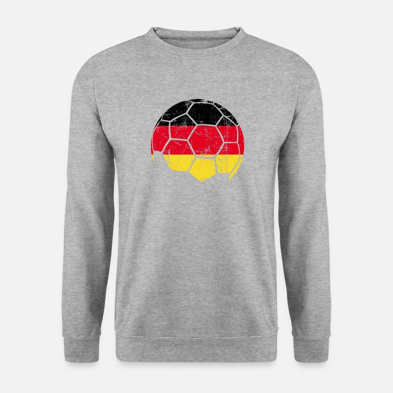 Germany Soccer Ball Fußball - Unisex Pullover - Weißgrau meliert