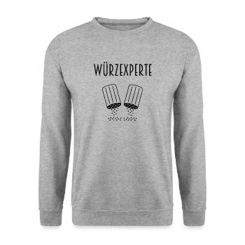 Kochen - Gewürze Würzen Würzexperte - Unisex Pullover - Weißgrau meliert - Vorne - Alina (178cm) & Michal (187cm)