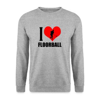 Floorball - Sweat-shirt Unisexe - gris chiné - Devant - Alina (178cm) & Michal (187cm)