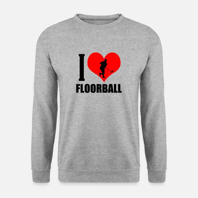 Floorball - Unisex Pullover - Weißgrau meliert