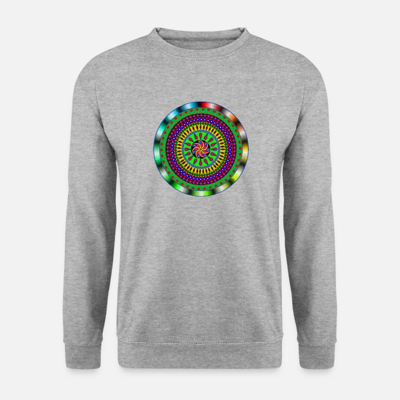Mandala - Unisex Pullover - Weißgrau meliert