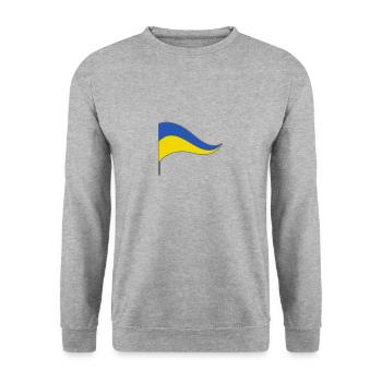 Ukraine. Drapeau drapeaux drapeau pays drapeau - Sweat-shirt Unisexe - gris chiné - Devant - Alina (178cm) & Michal (187cm)