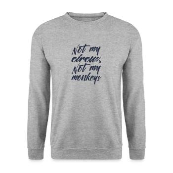 pas mon cirque - Sweat-shirt Unisexe - gris chiné - Devant - Alina (178cm) & Michal (187cm)
