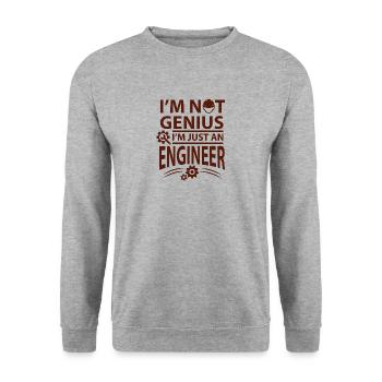 Ingenieur Zahnrad Helm Bau Schraubenschlüssel - Unisex Pullover - Weißgrau meliert - Vorne - Alina (178cm) & Michal (187cm)