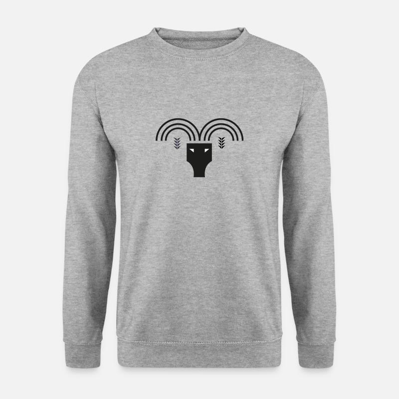 Sternzeichen Widder - Unisex Pullover - Weißgrau meliert