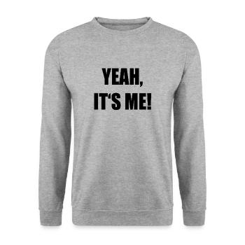 yeah - Unisex Sweatshirt - salt & pepper - Front - Alina (178cm) & Michal (187cm)