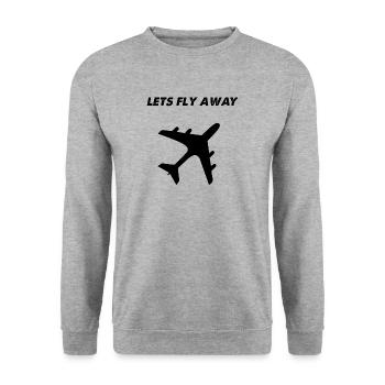 lets fly away - Unisex Sweatshirt - salt & pepper - Front - Alina (178cm) & Michal (187cm)