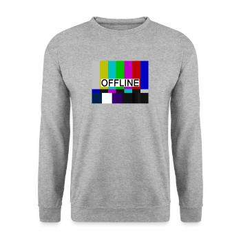 Offline Shirt Gift - Unisex Sweatshirt - salt & pepper - Front - Alina (178cm) & Michal (187cm)