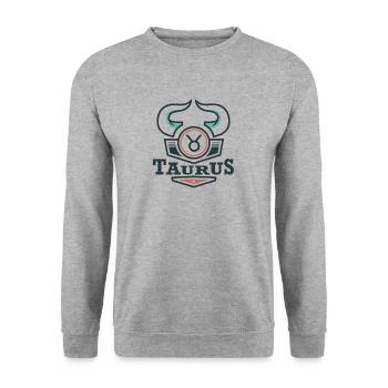 Star sign Taurus Taurus May June gift - Unisex Sweatshirt - salt & pepper - Front - Alina (178cm) & Michal (187cm)