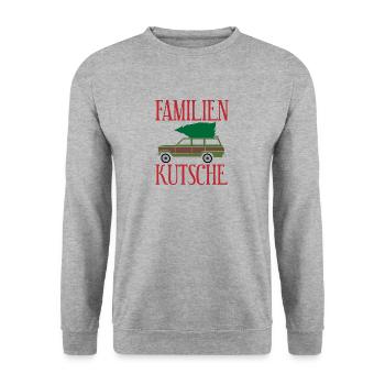 Weihnachten Familie Geschenk Auto Weihnachtsfilm - Unisex Pullover - Weißgrau meliert - Vorne - Alina (178cm) & Michal (187cm)