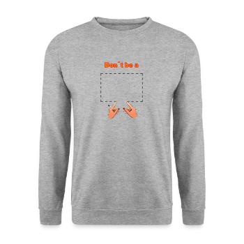 Don't be a square! Pulp Fiction - movie quote - Unisex Sweatshirt - salt & pepper - Front - Alina (178cm) & Michal (187cm)