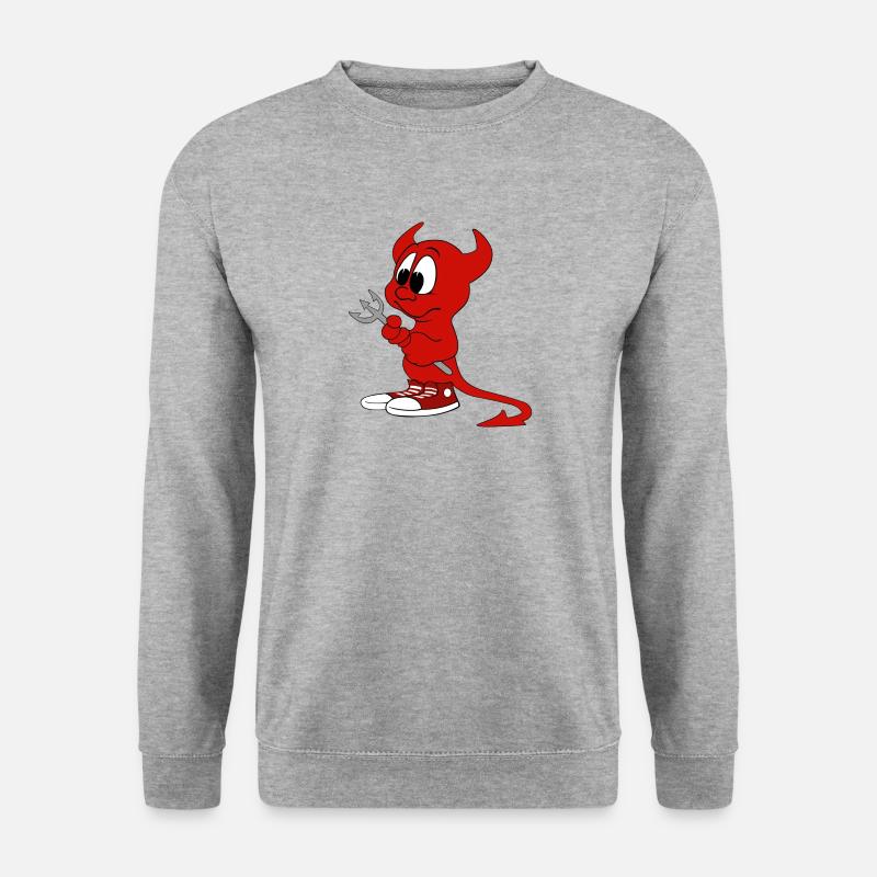 Teufelchen - Unisex Pullover - Weißgrau meliert