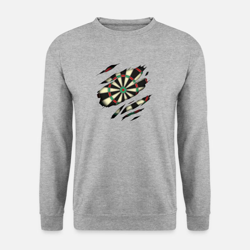 Dart 3 in mir - Unisex Pullover - Weißgrau meliert