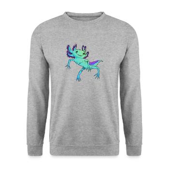 Leon Boulard - Unisex Pullover - Weißgrau meliert - Vorne - Alina (178cm) & Michal (187cm)